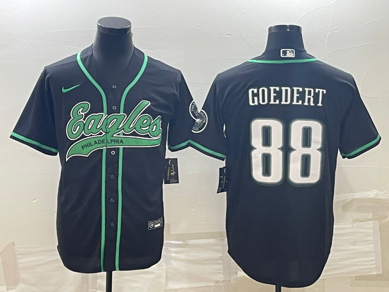 Men's Philadelphia Eagles Dallas Goedert #88 Black Game Jerseys Joint Edition