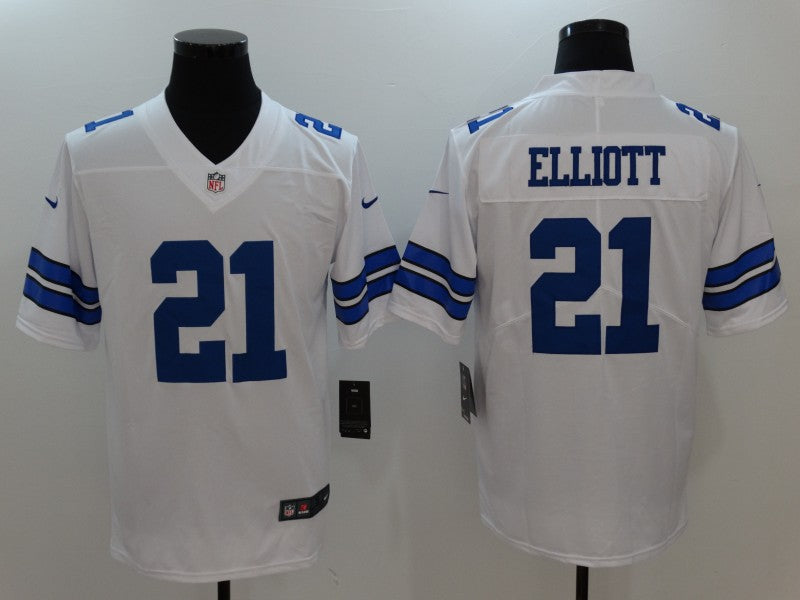 Men's Dallas Cowboys #21 Ezekiel Elliott Jerseys White