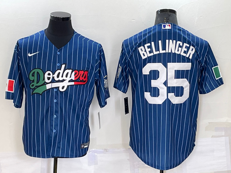 Men's Los Angeles Dodgers Cody Bellinger #35 Blue Stitched Baseball Jerseys
