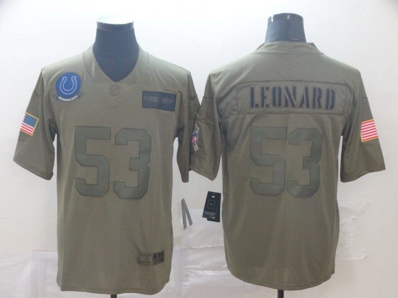 Men's Indianapolis Colts Darius Leonard Player Brown Game Jerseys