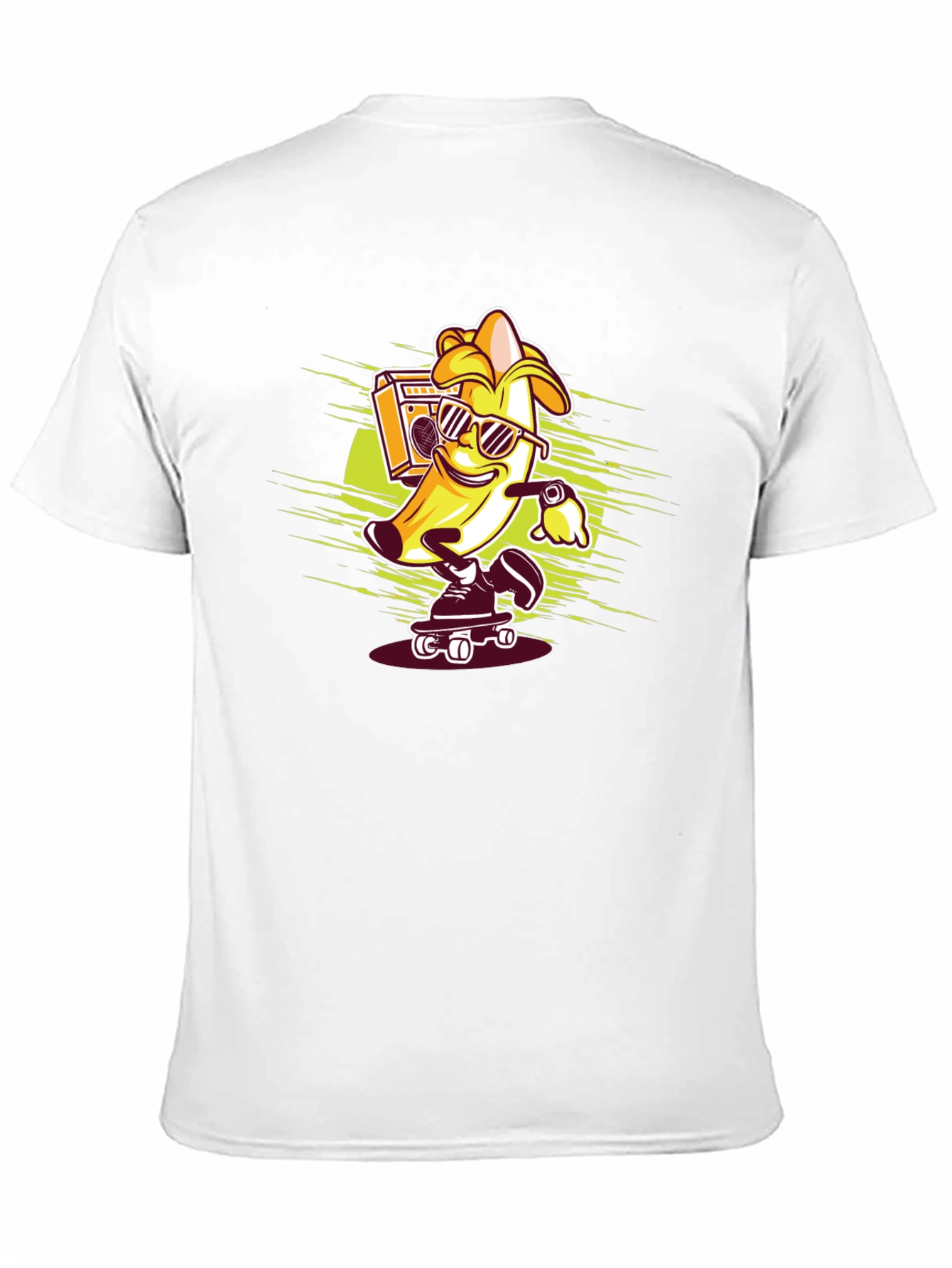 Cool Banana Skateboarder Black T-Shirt