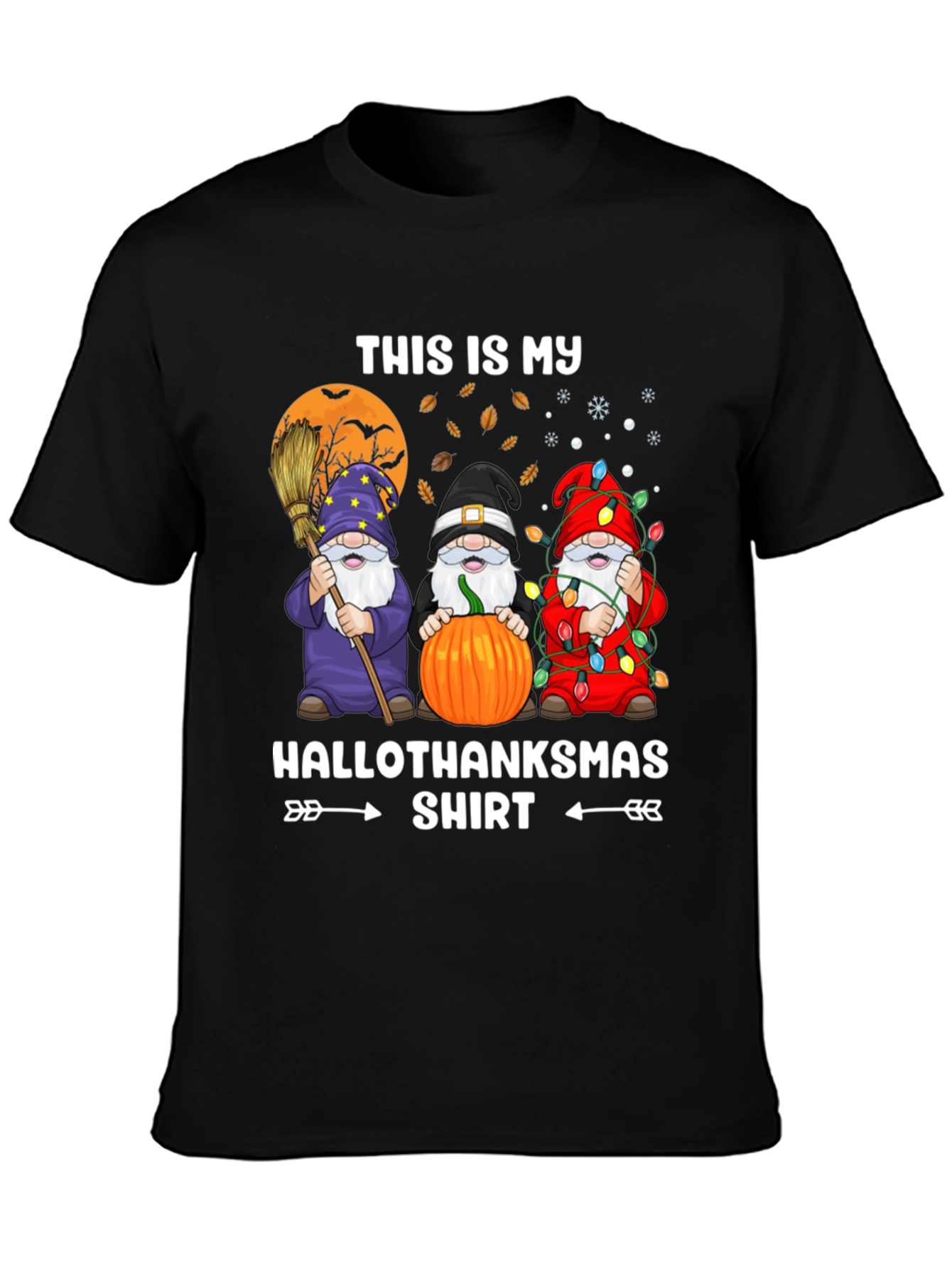 HalloThanksmas T-Shirt - Holiday Gnomes