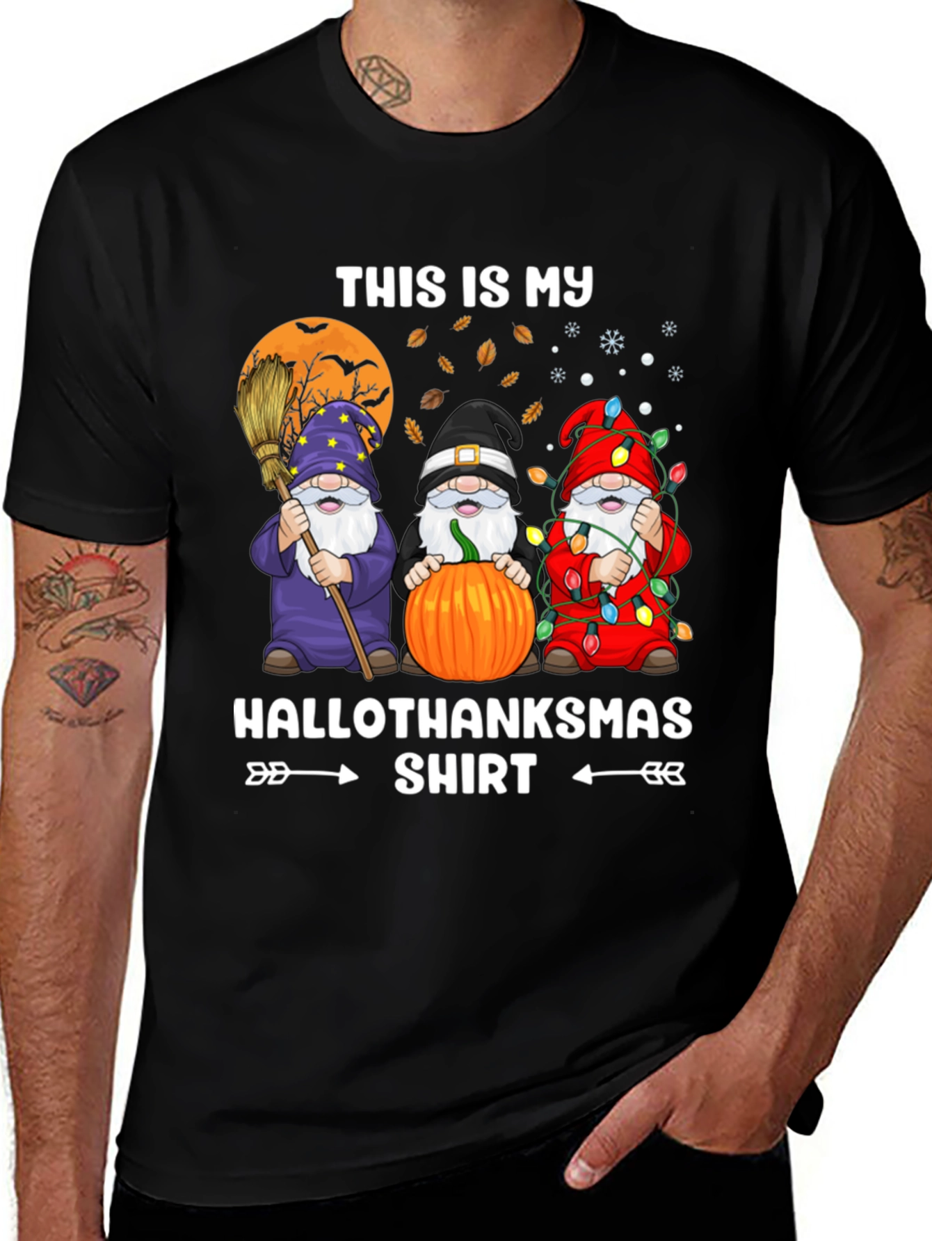 HalloThanksmas T-Shirt - Holiday Gnomes