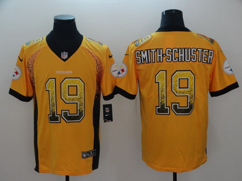 Men's Pittsburgh Steelers JuJu Smith-Schuster #19 Gold Game Jerseys
