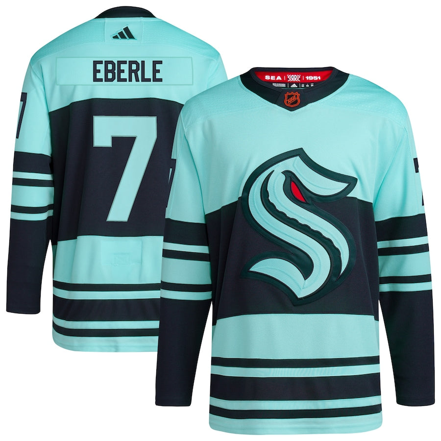 Men's Seattle Kraken Jordan Eberle adidas Light Blue Reverse Retro 2.0 Authentic Player Jersey