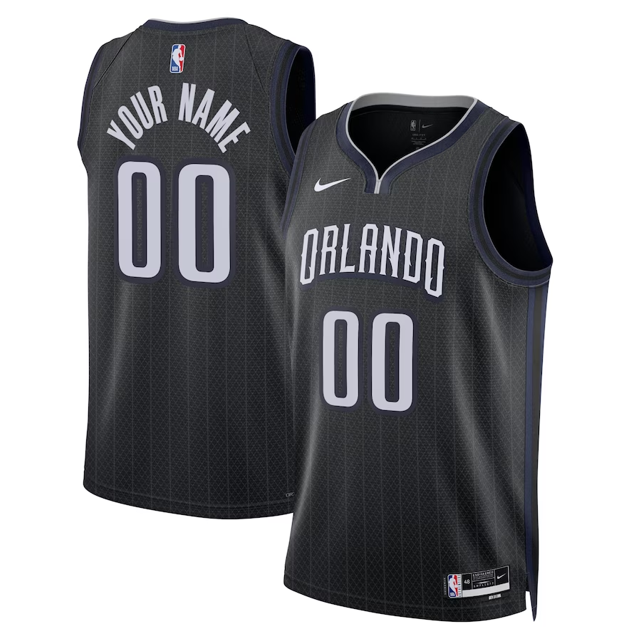 Men's Orlando Magic Black 2022/23 Swingman Custom Jerseys - City Edition