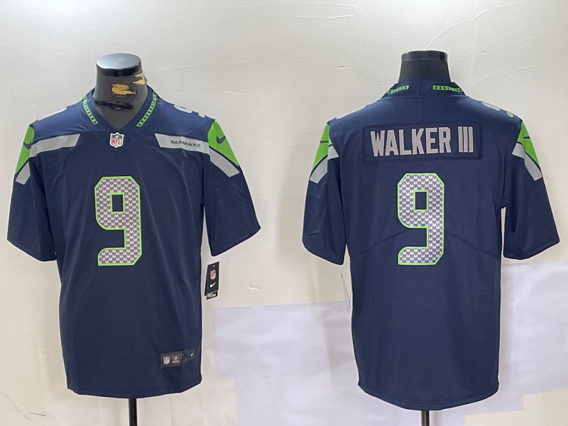 Men's Seattle Seahawks Kenneth Walker III #9 Navy Player Game Jerseys