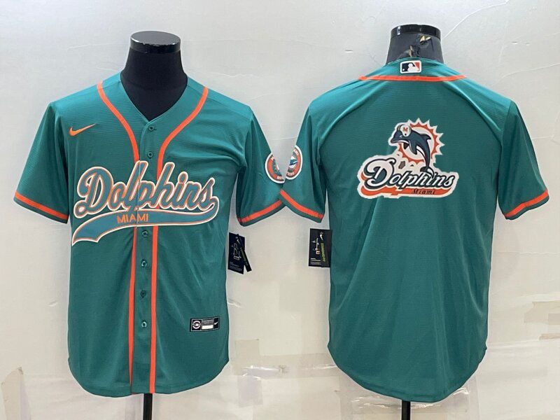 Men's Miami Dolphins Aqua Game Jerseys