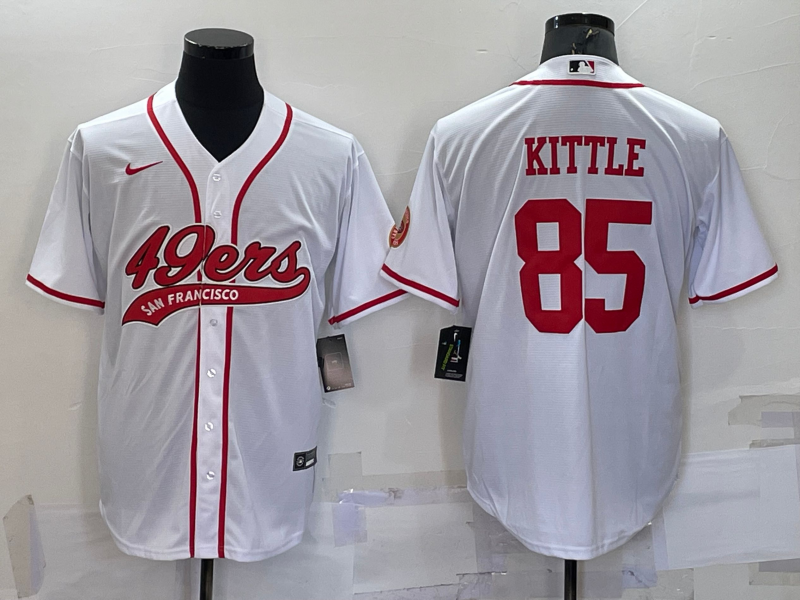 Men's San Francisco 49ers George Kittle #85 White Game Jerseys Joint Edition