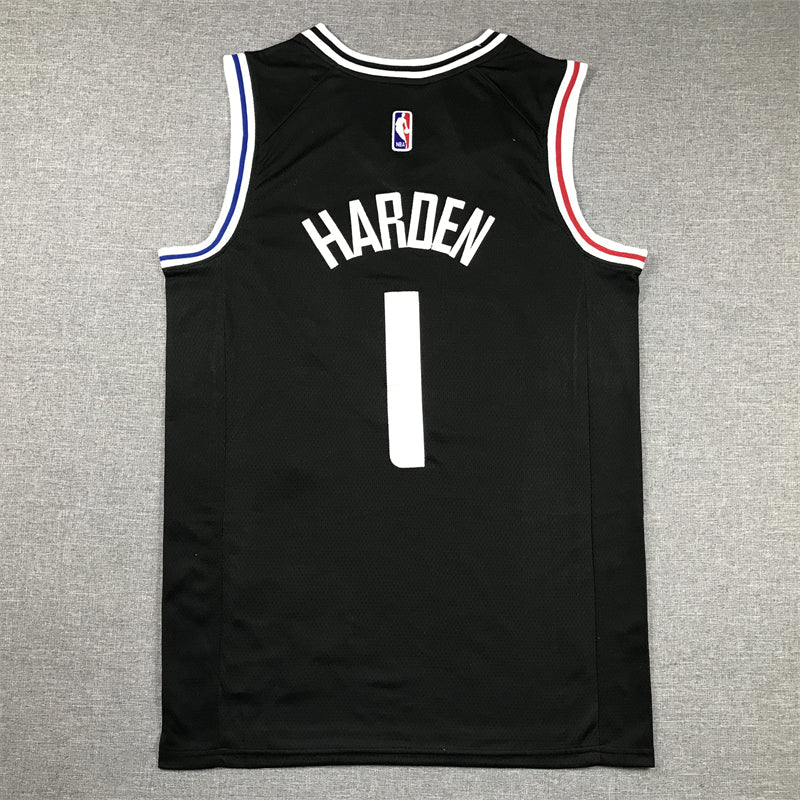 Men's LA Clippers James Harden #1 Black 2022/23 Swingman Jerseys - City Edition