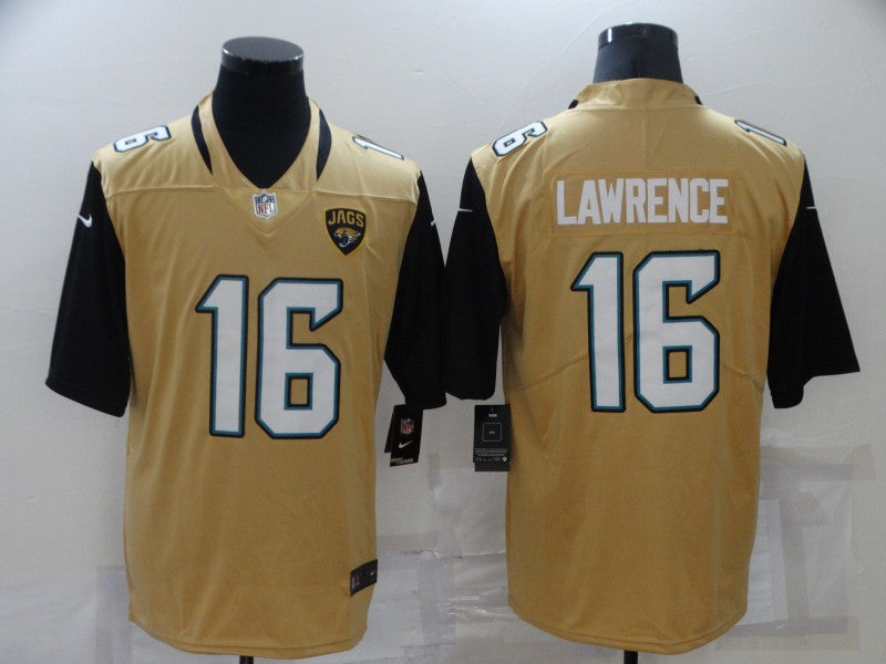 Men's Jacksonville Jaguars Trevor Lawrence #16 Gold Inverted Legend Jerseys