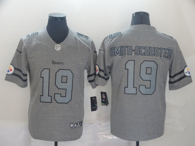 Men's Pittsburgh Steelers JuJu Smith-Schuster #19 Gray Game Jerseys