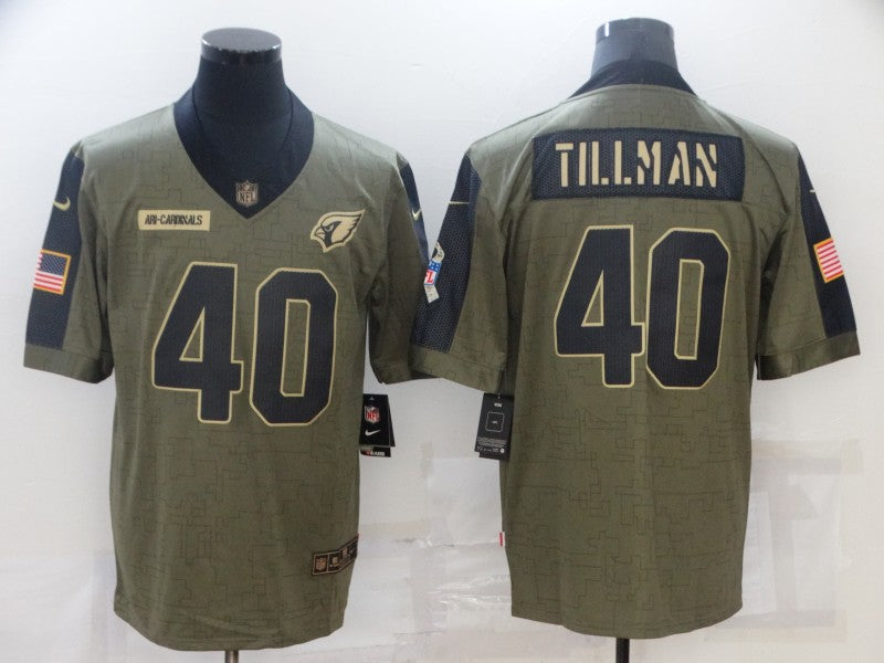Men's Arizona Cardinals Pat Tillman #40 Brown Game Player Jerseys