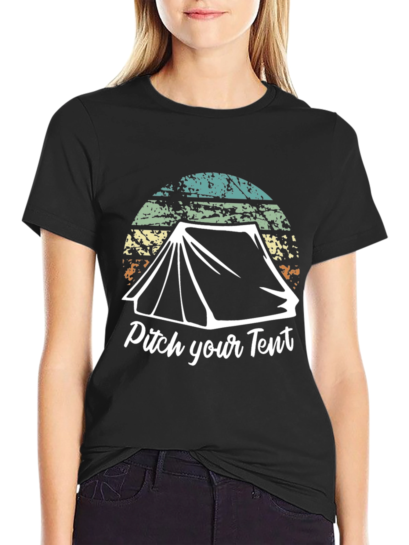 Pitch Your Tent Graphic Tee - Camping Adventure Shirt