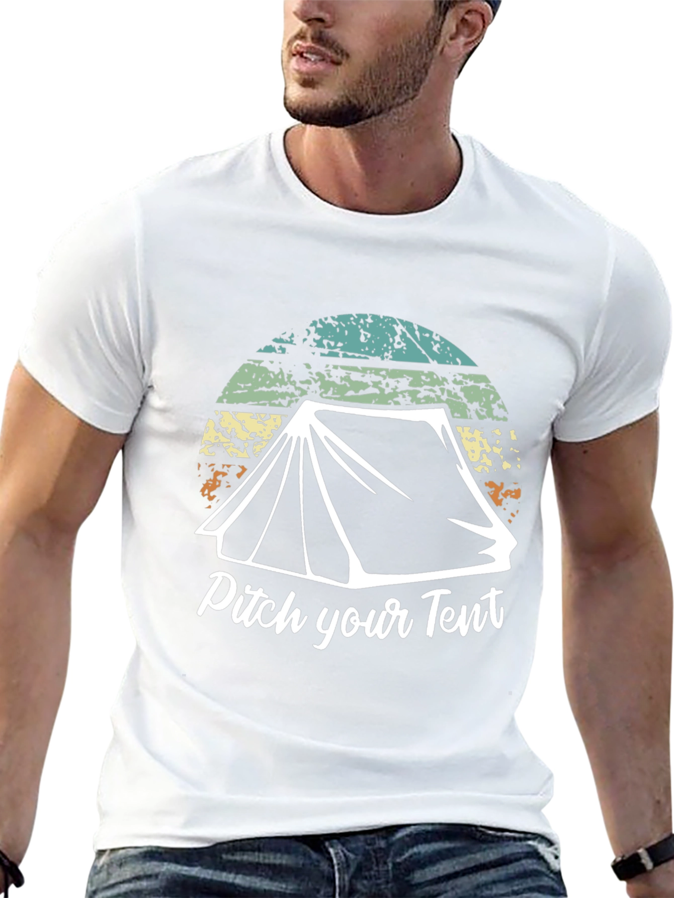 Pitch Your Tent Graphic Tee - Camping Adventure Shirt