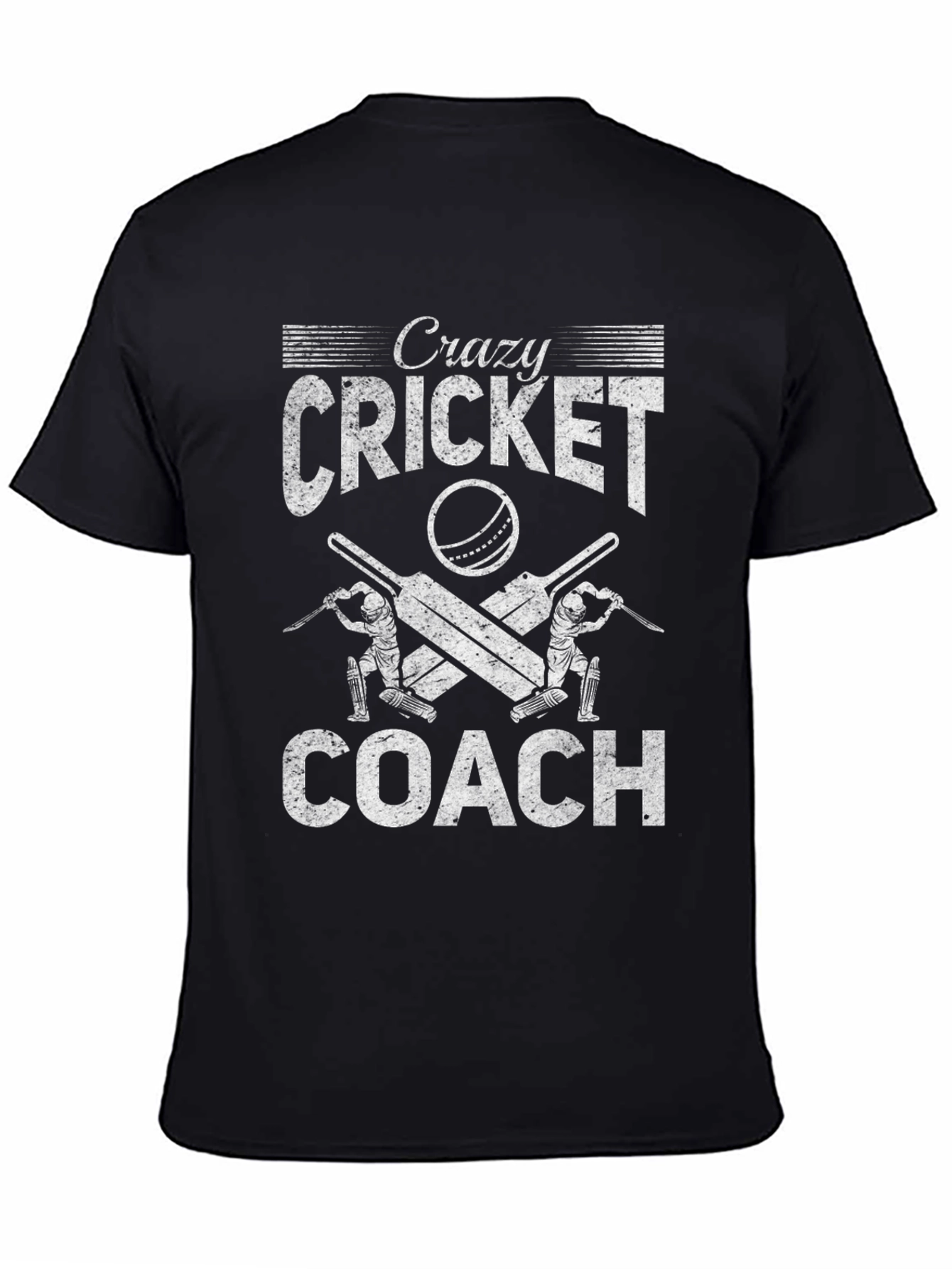 Crazy Cricket Coach Graphic T-Shirt