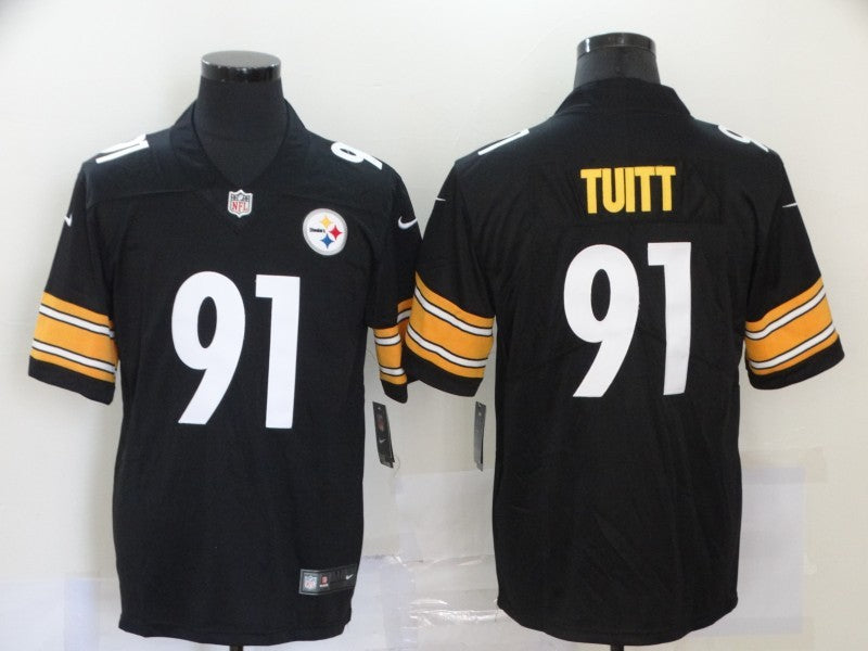 Men's Pittsburgh Steelers Stephon Tuitt #91 Black Game Jerseys