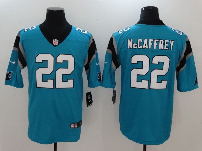 Men's Carolina Panthers Christian McCaffrey #22 Blue Game Jerseys