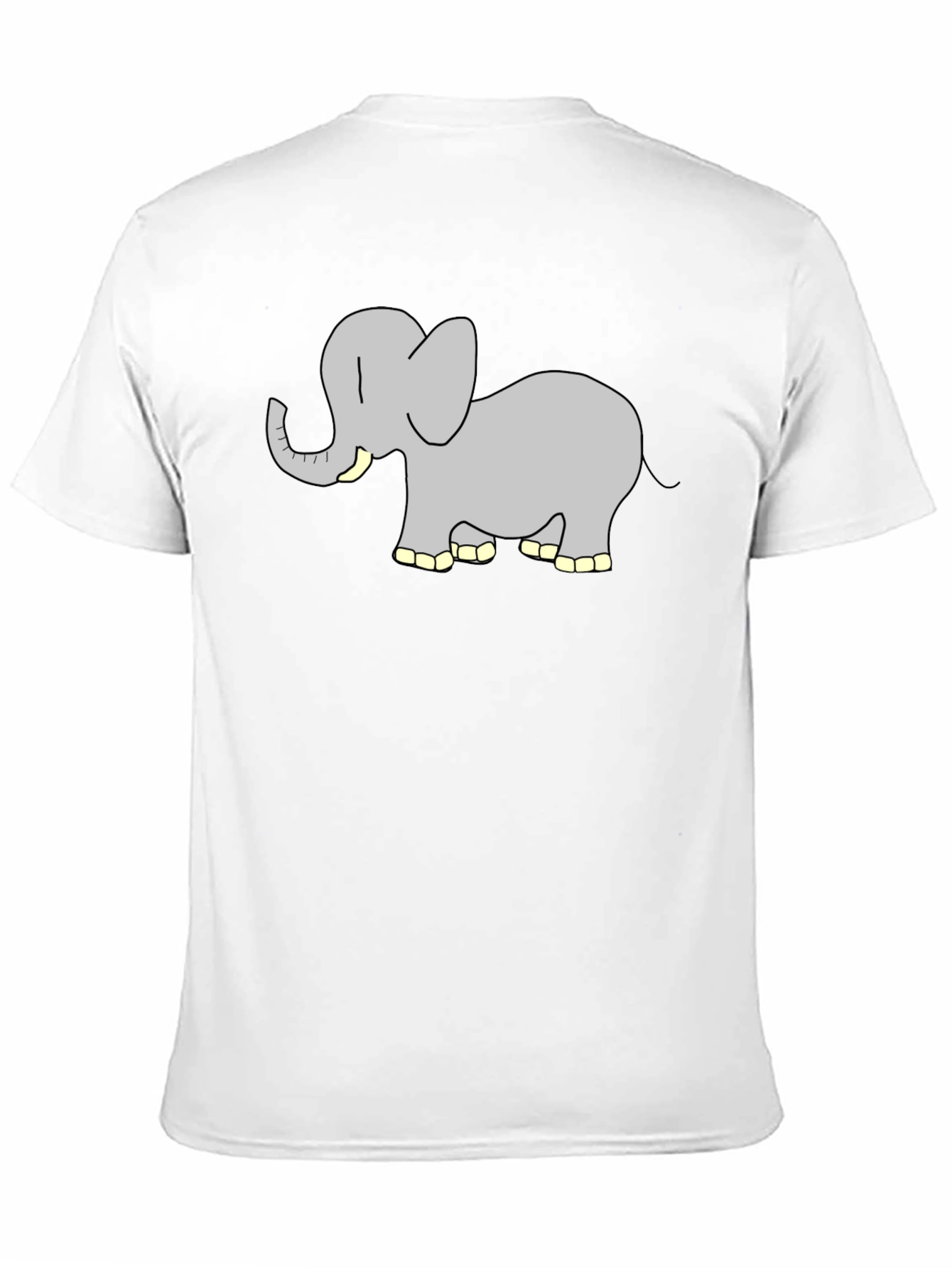 Elephant Graphic Tee - Black Cotton T-Shirt