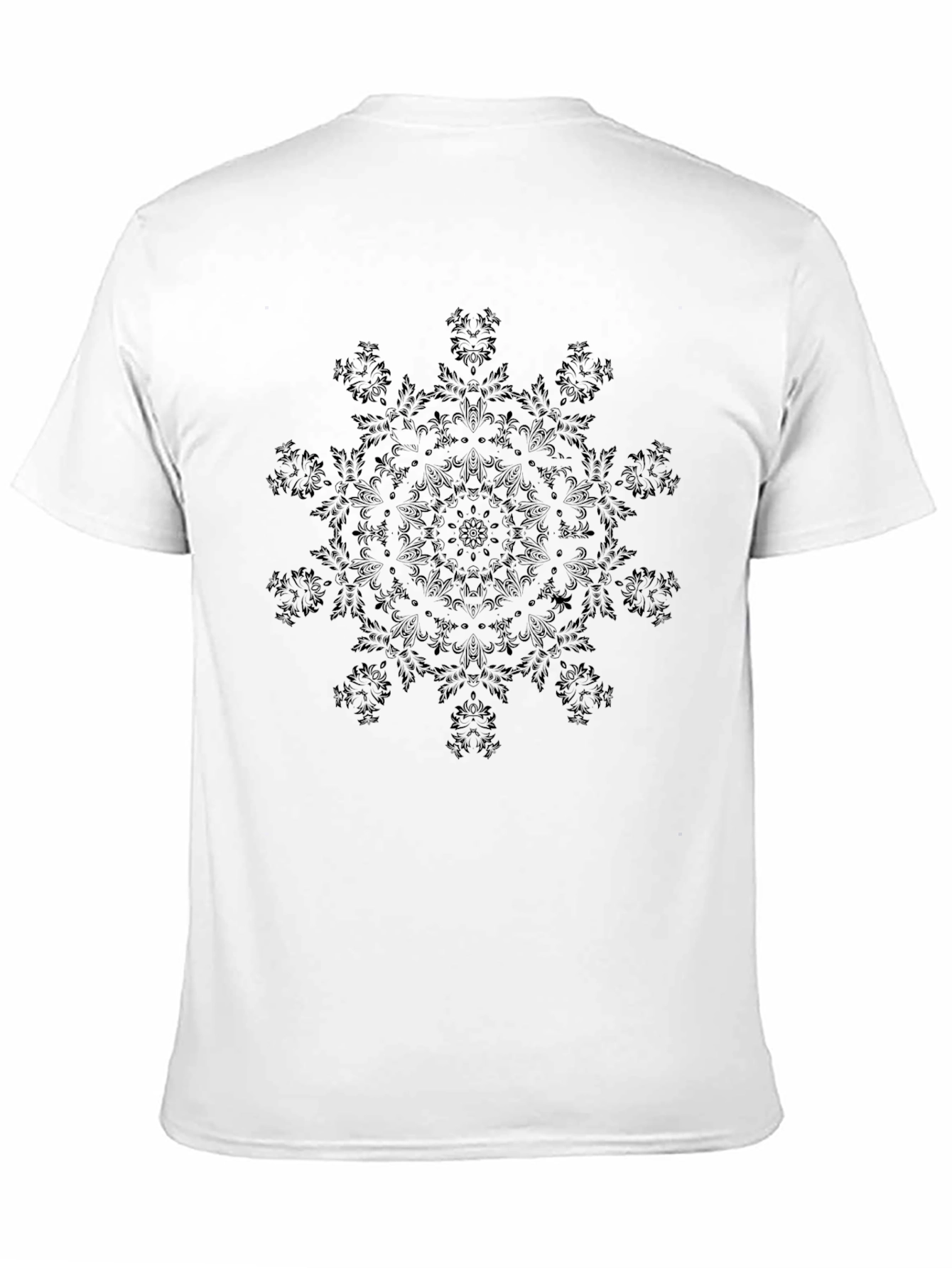 Elegant Black Mandala Print Tee - Soft & Stylish