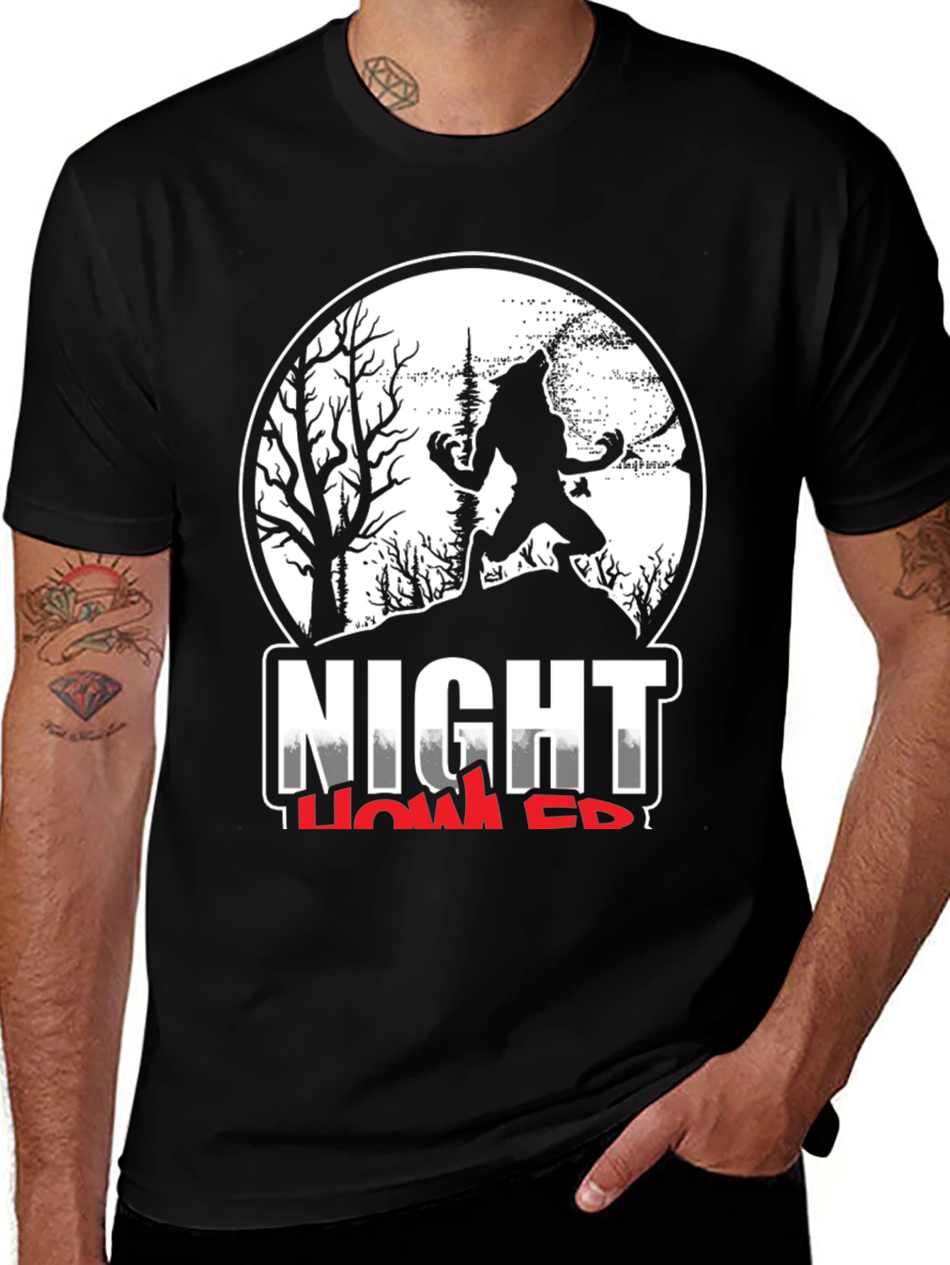 Night Howler T-Shirt - Werewolf Graphic Tee