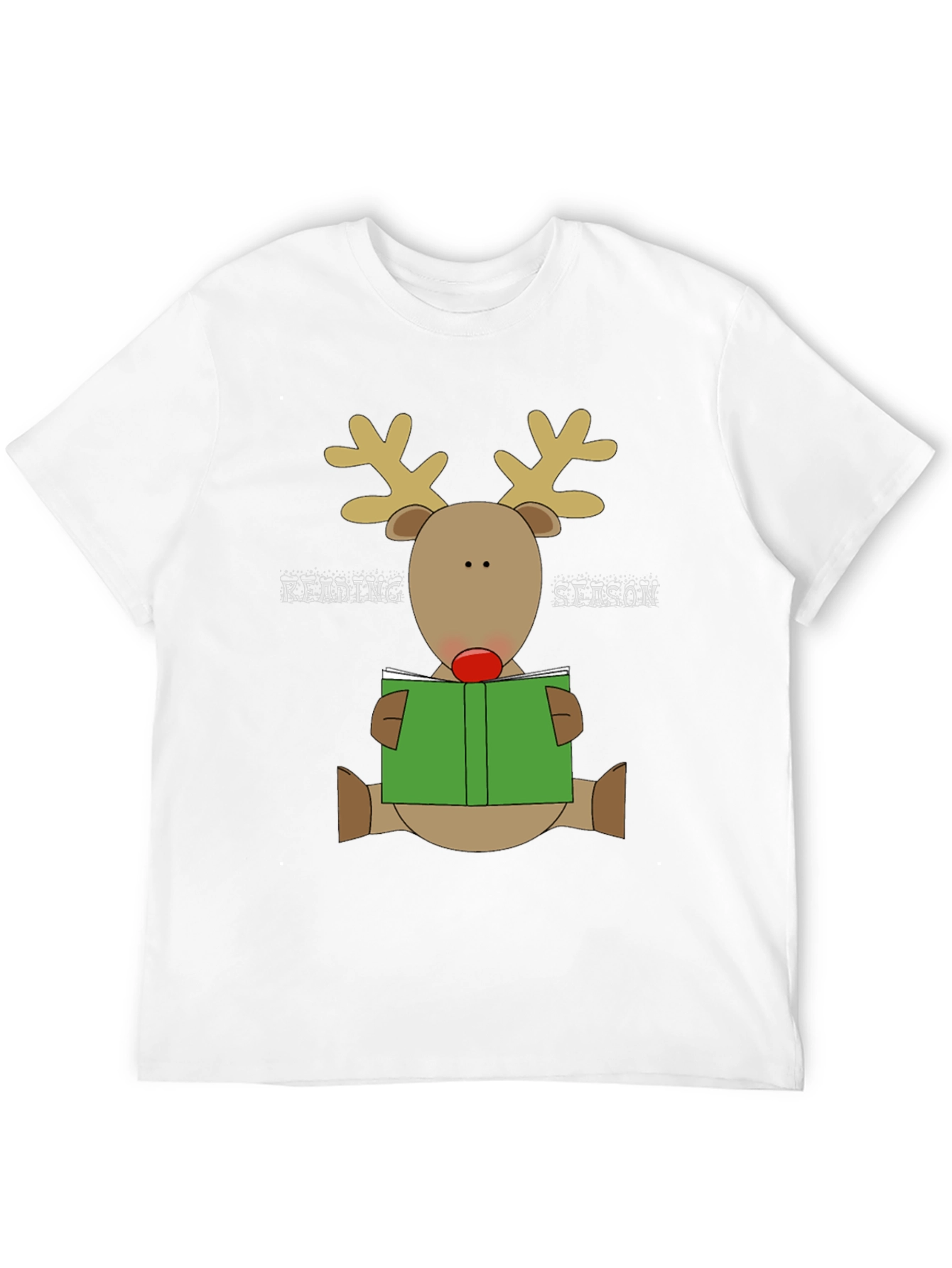 Reading Season Reindeer Graphic T-Shirt