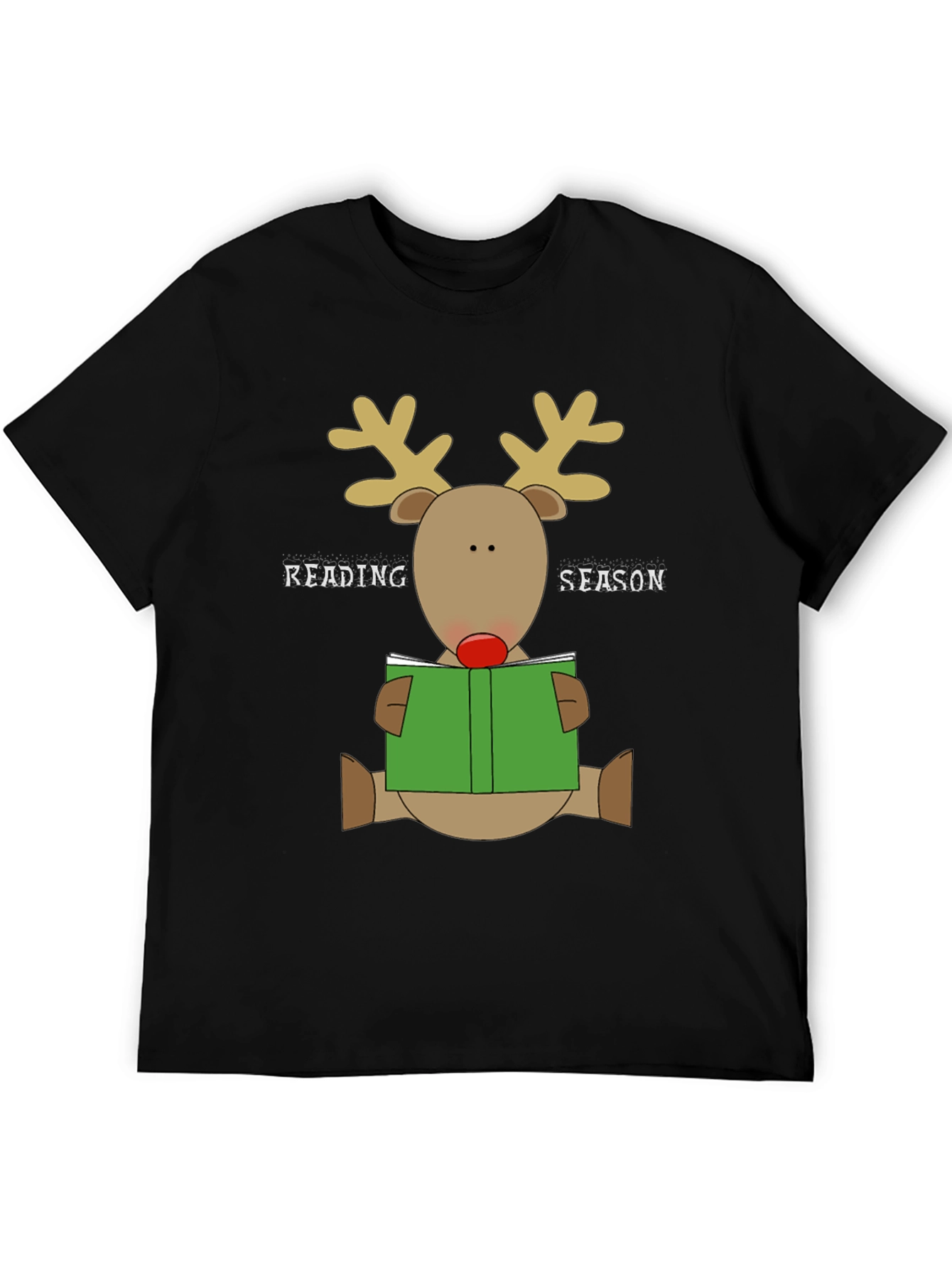 Reading Season Reindeer Graphic T-Shirt