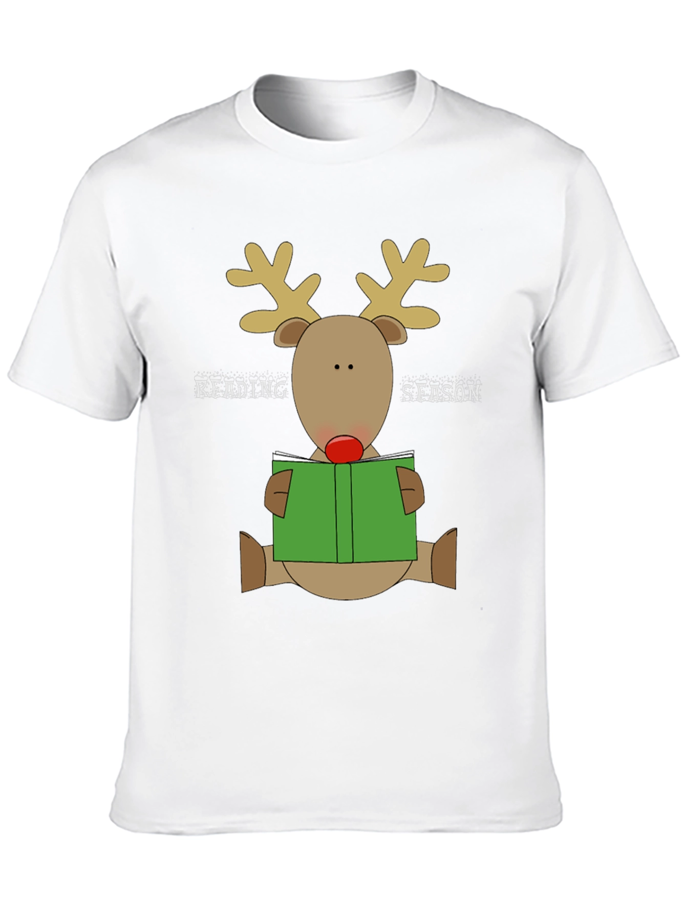Reading Season Reindeer Graphic T-Shirt