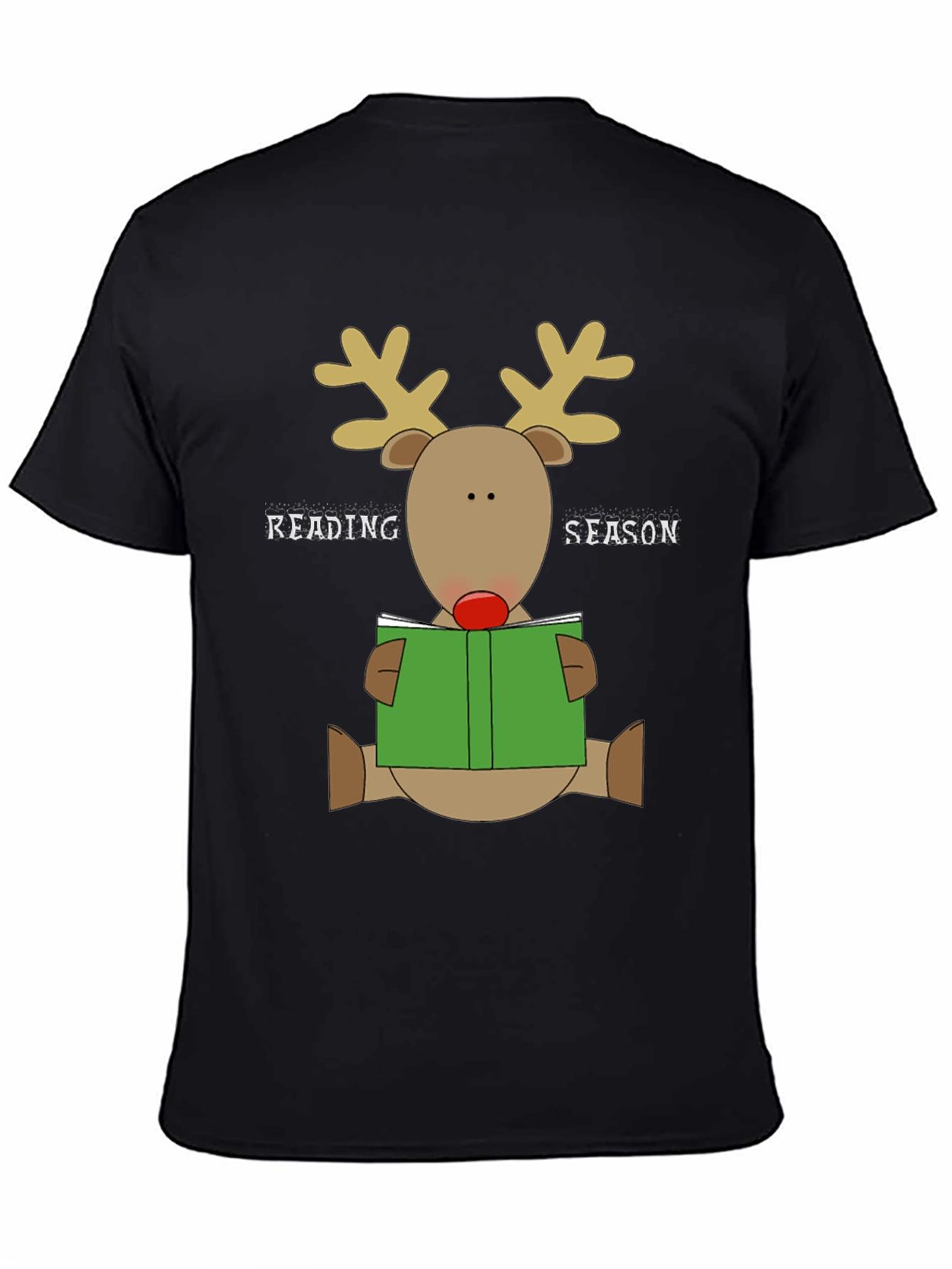 Reading Season Reindeer Graphic T-Shirt