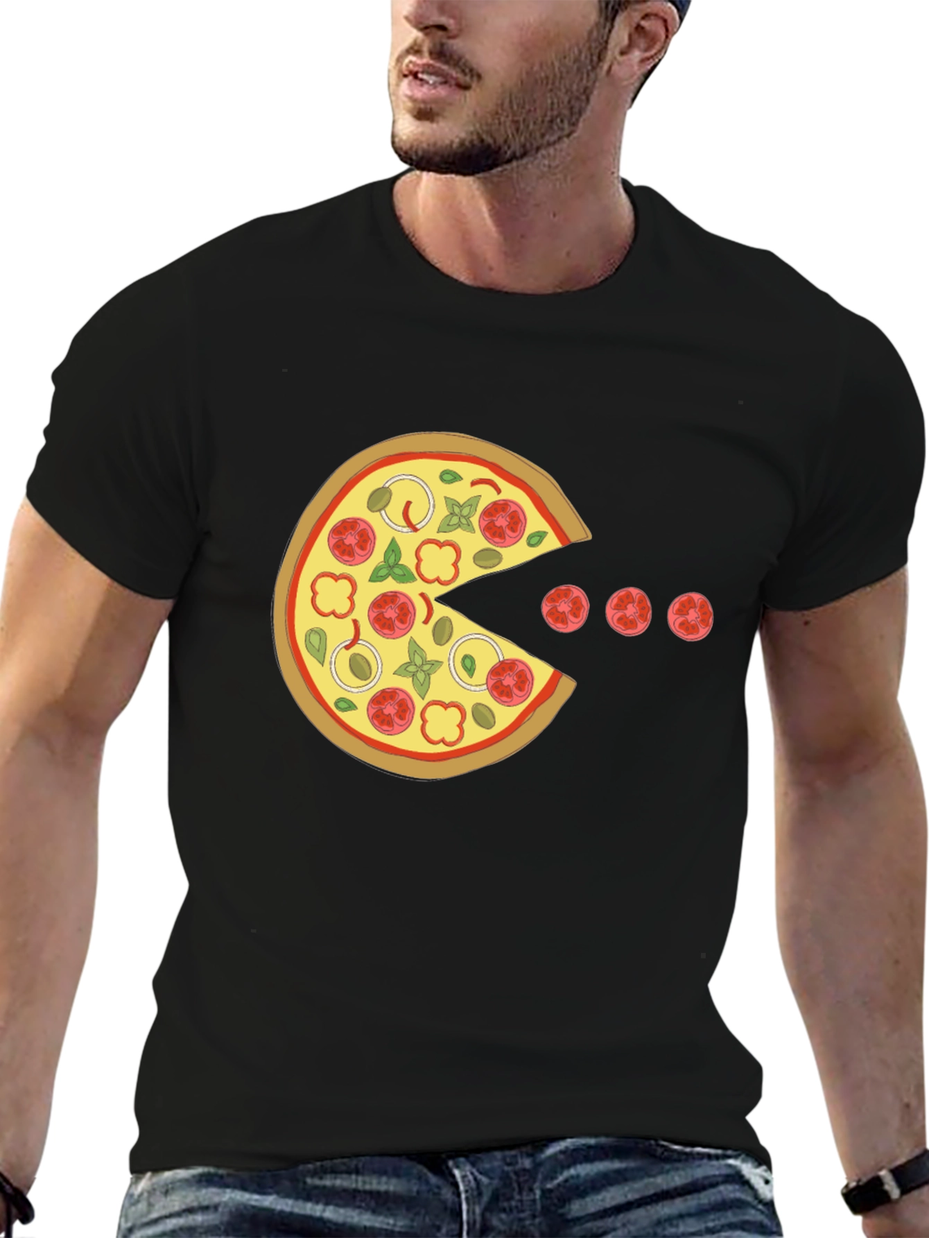 Pizza Pacman T-Shirt - Funny Foodie Tee