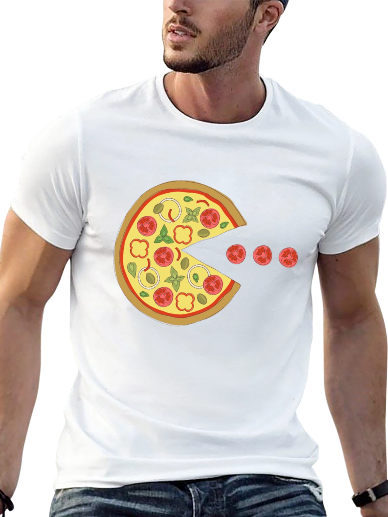 Pizza Pacman T-Shirt - Funny Foodie Tee