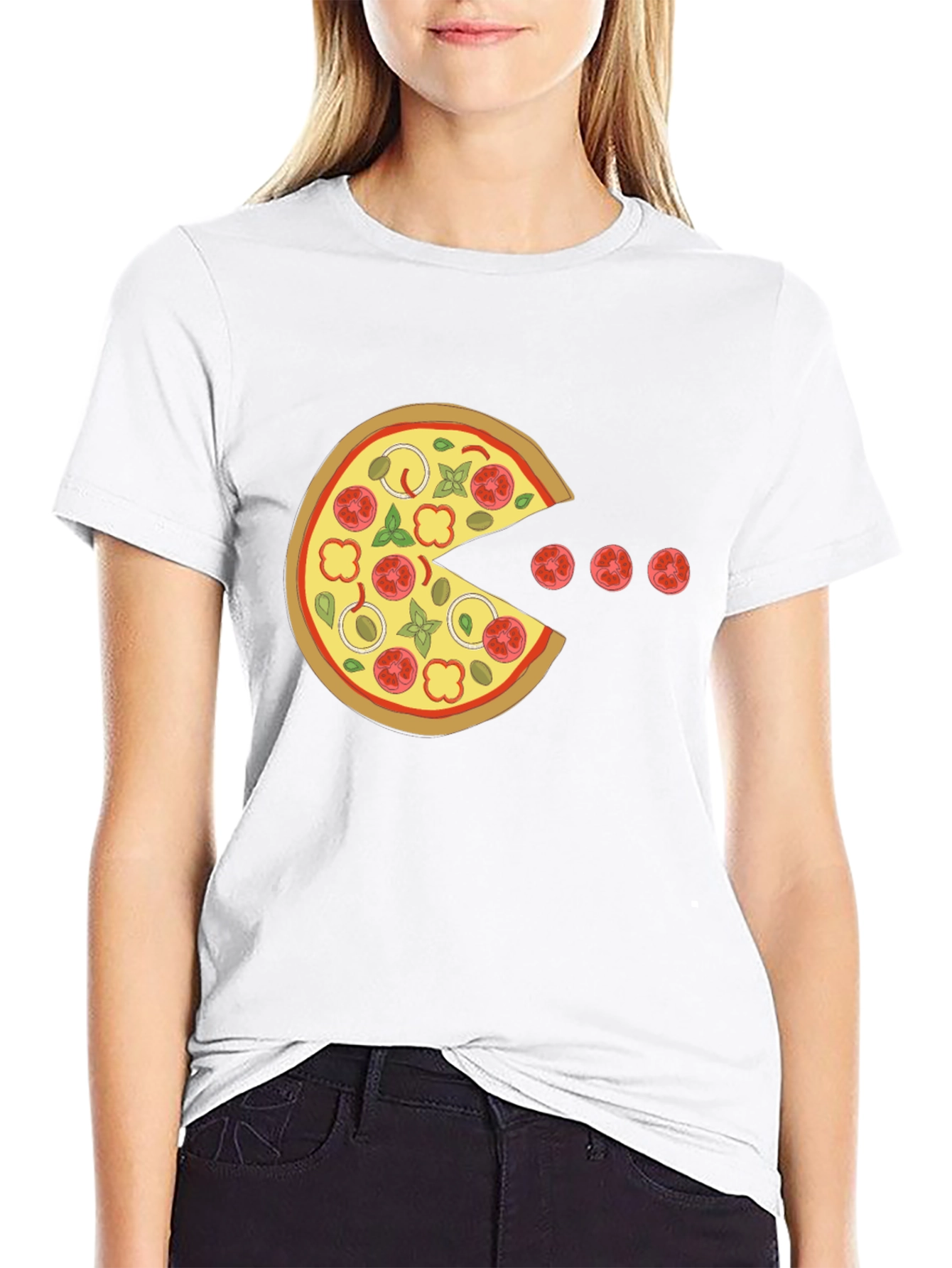 Pizza Pacman T-Shirt - Funny Foodie Tee