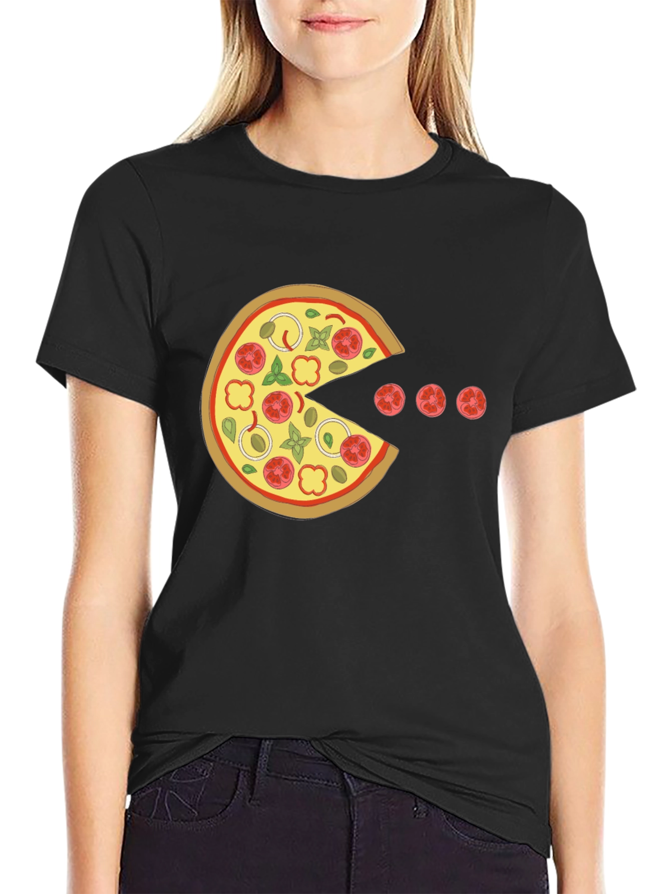 Pizza Pacman T-Shirt - Funny Foodie Tee