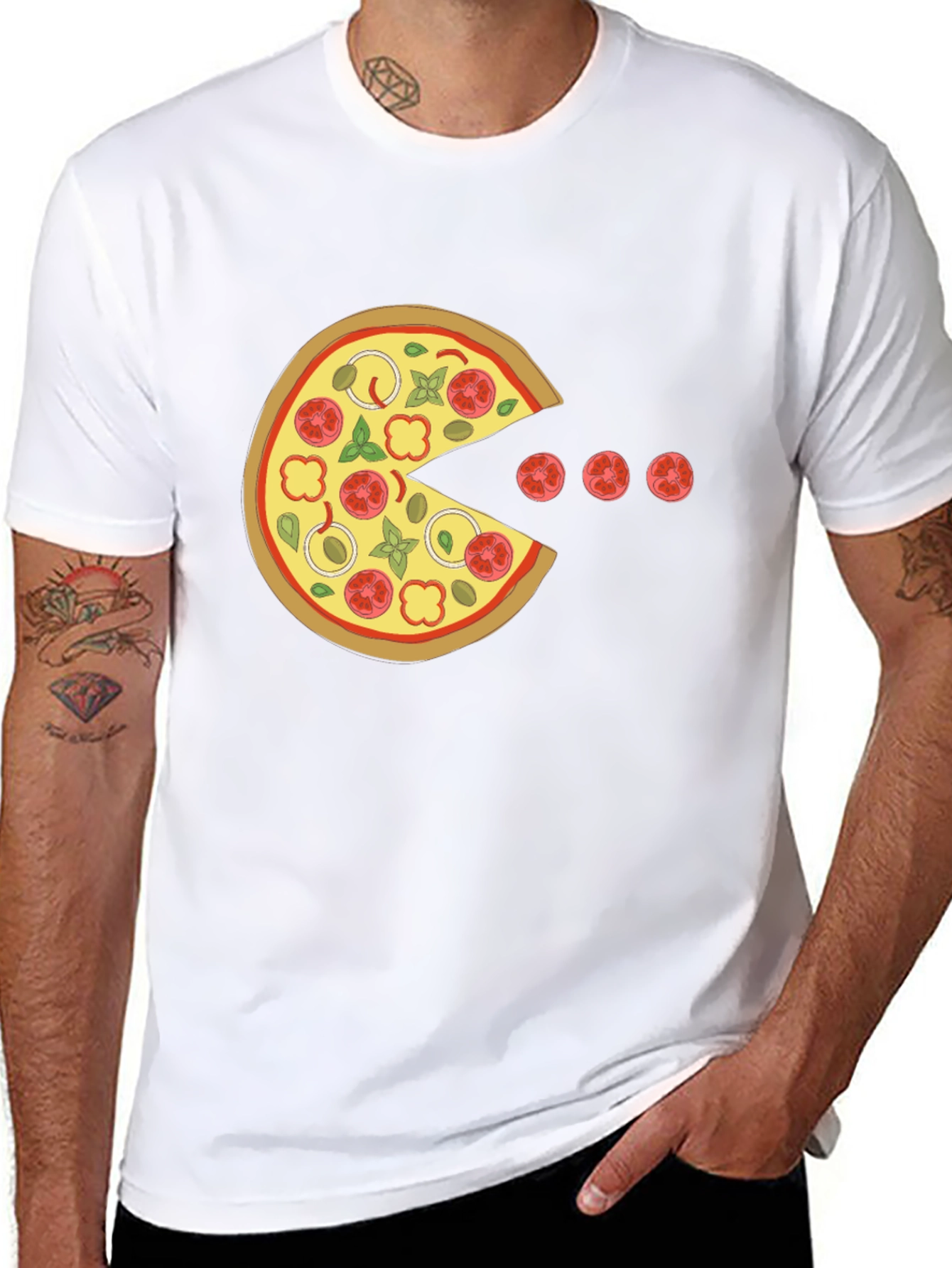 Pizza Pacman T-Shirt - Funny Foodie Tee