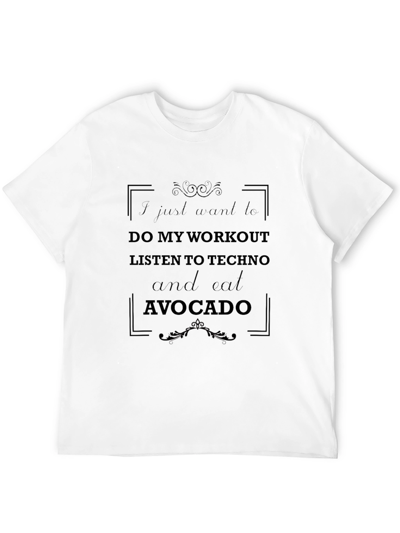 Workout Techno Avocado Black T-Shirt