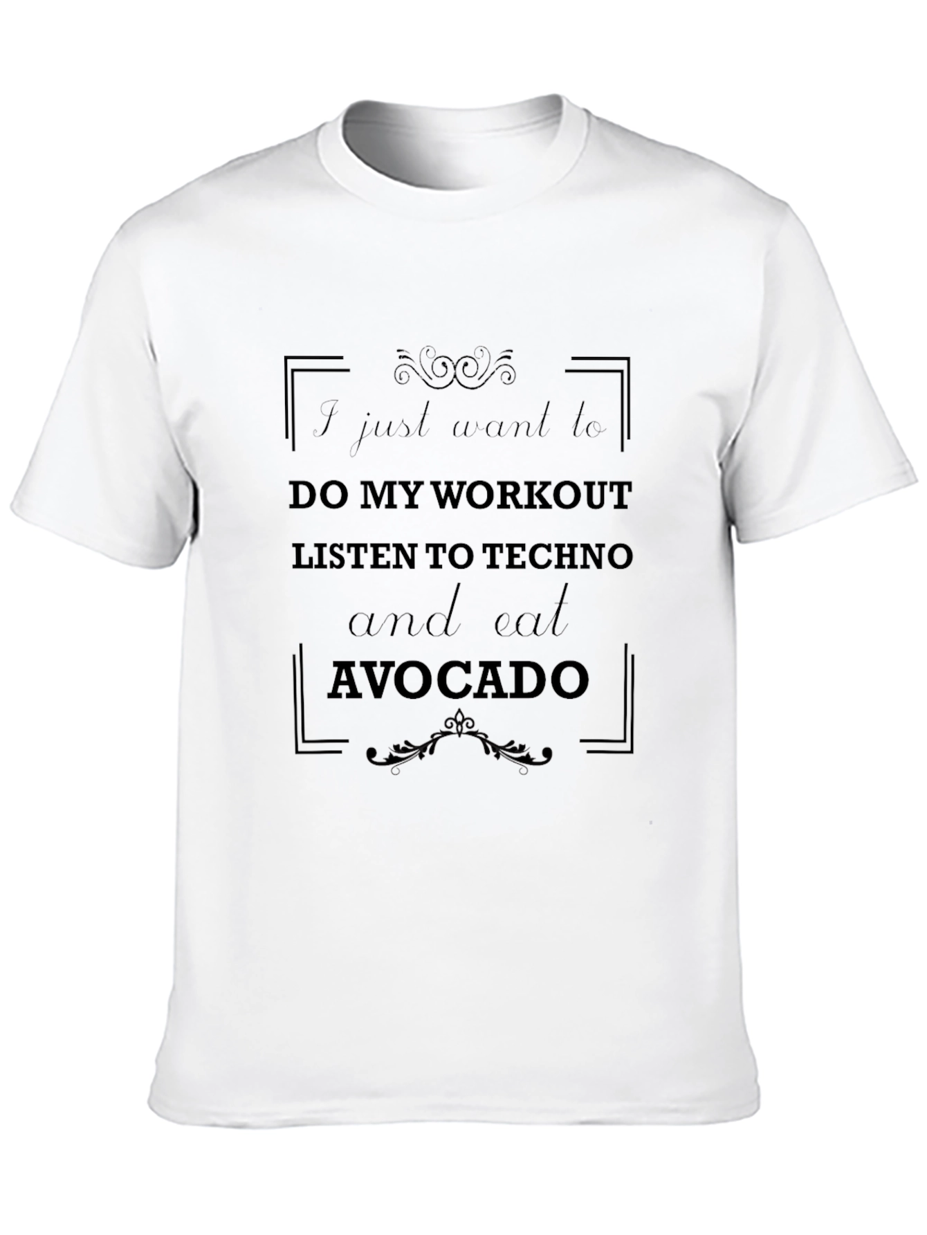 Workout Techno Avocado Black T-Shirt