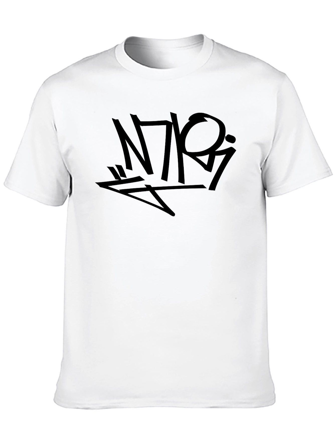Urban Black Graphic Tee - Abstract Graffiti Style