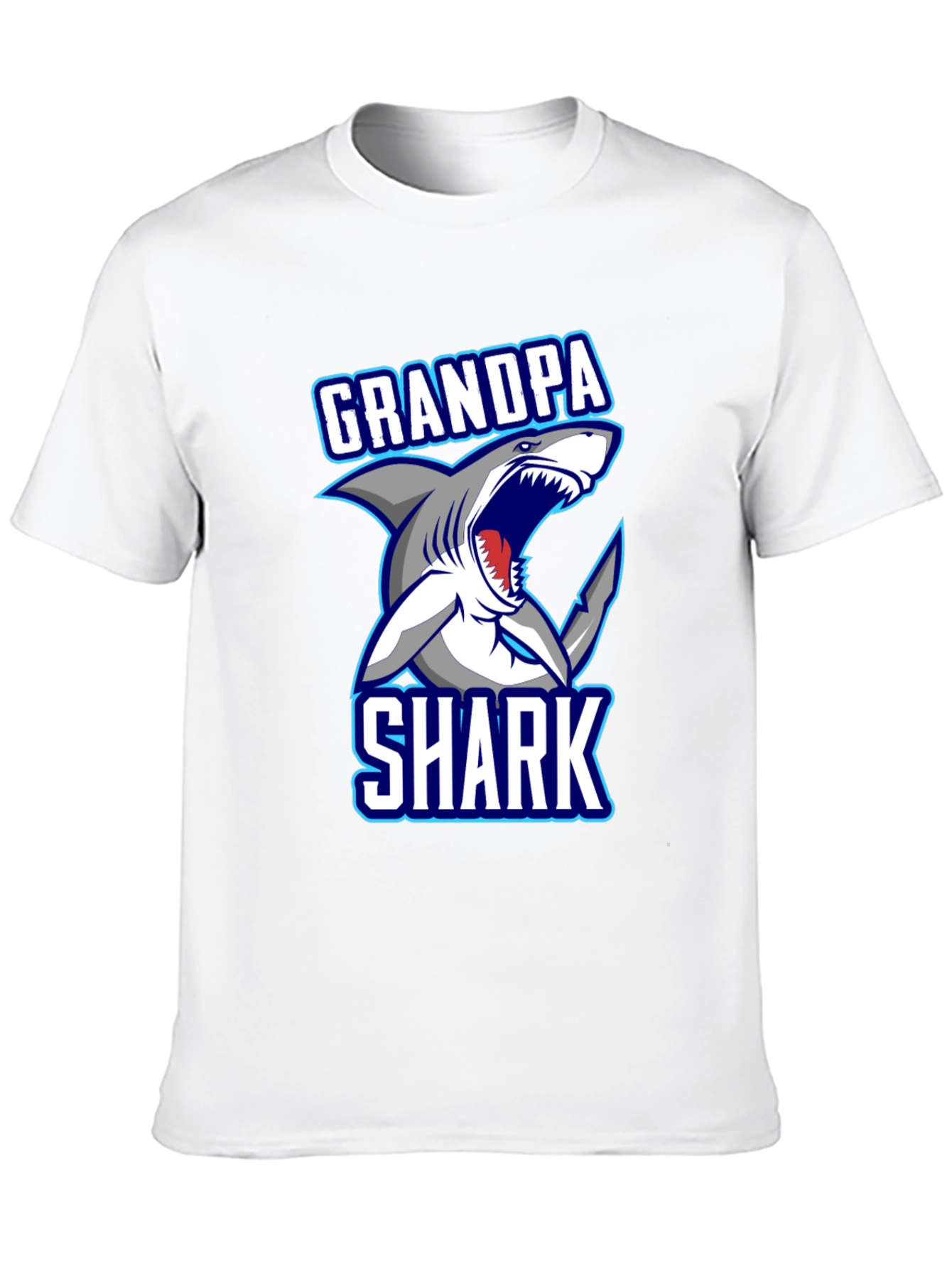 Grandpa Shark Graphic T-Shirt - Mens Black Tee