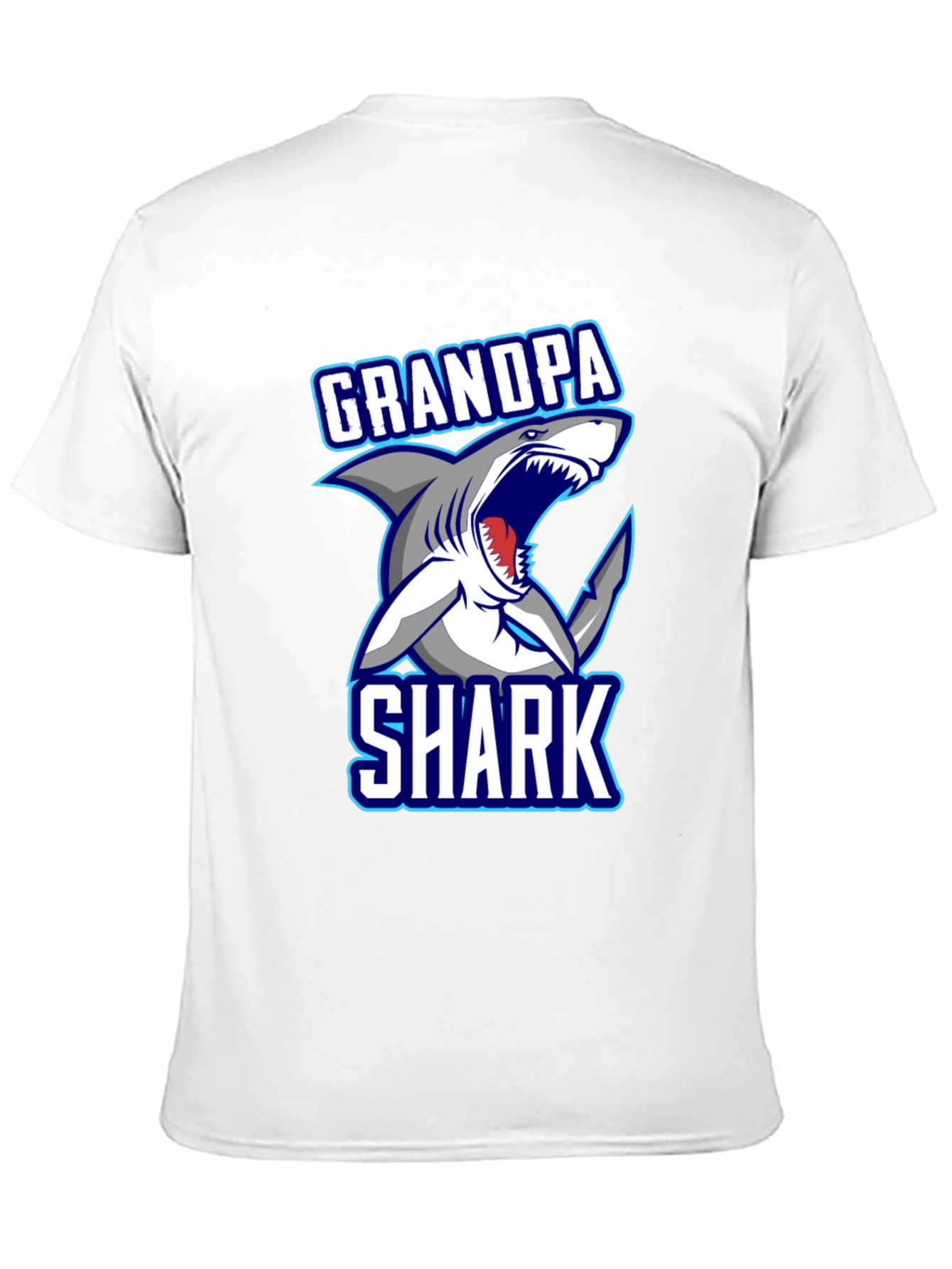 Grandpa Shark Graphic T-Shirt - Mens Black Tee