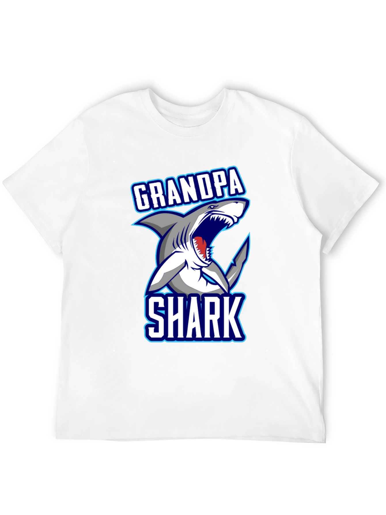 Grandpa Shark Graphic T-Shirt - Mens Black Tee