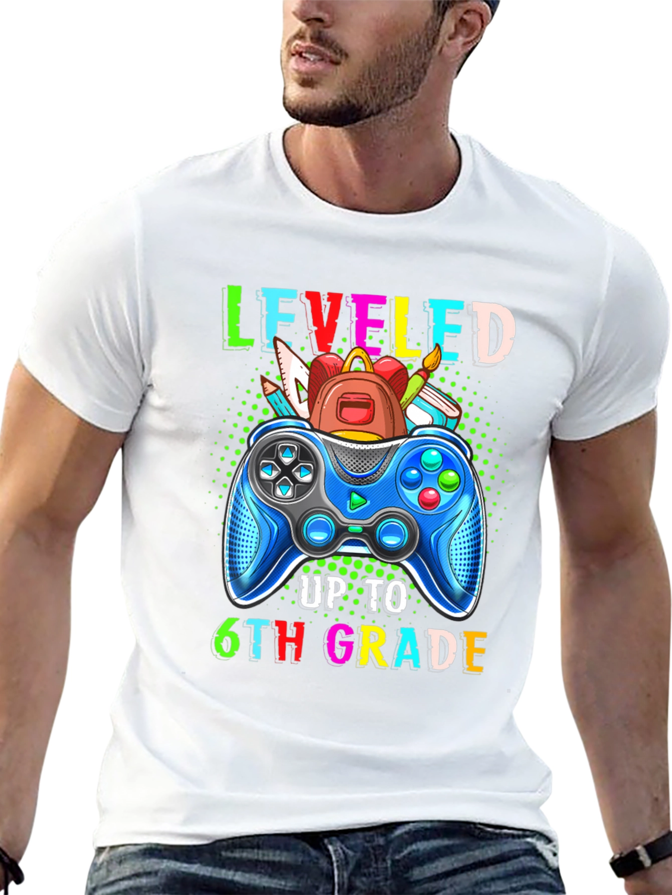 Leveled Up to 6th Grade Gaming T-Shirt