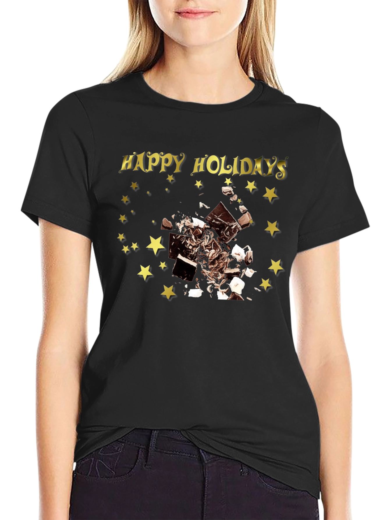 Happy Holidays Chocolate Star T-Shirt