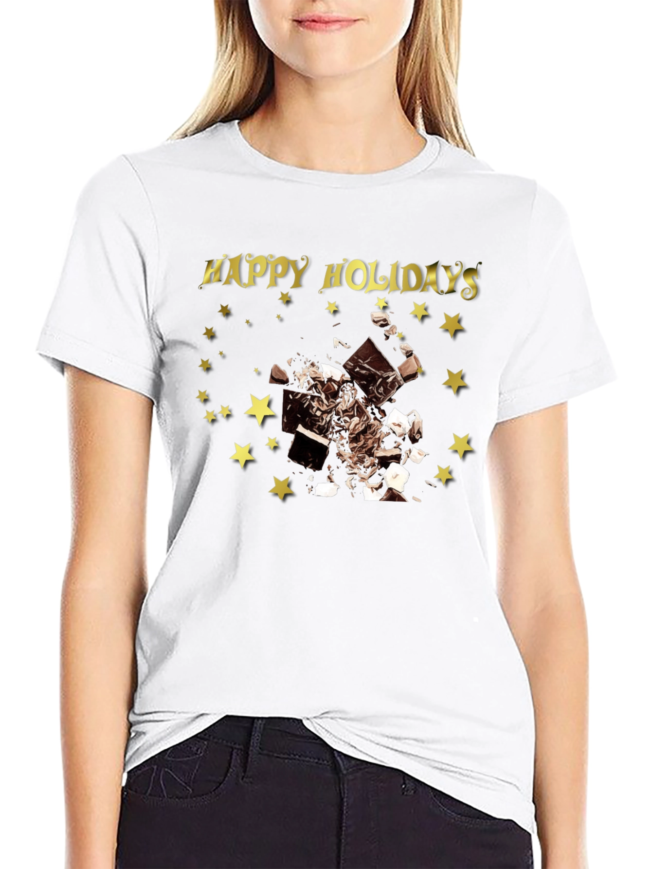 Happy Holidays Chocolate Star T-Shirt