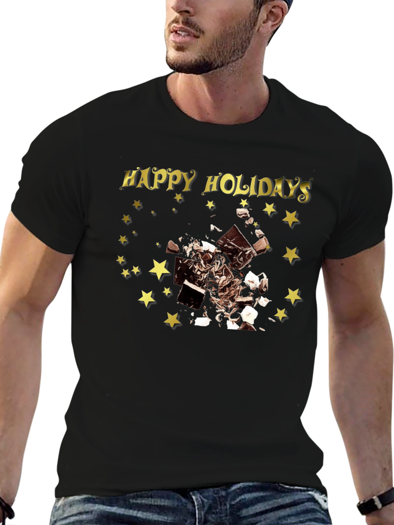 Happy Holidays Chocolate Star T-Shirt