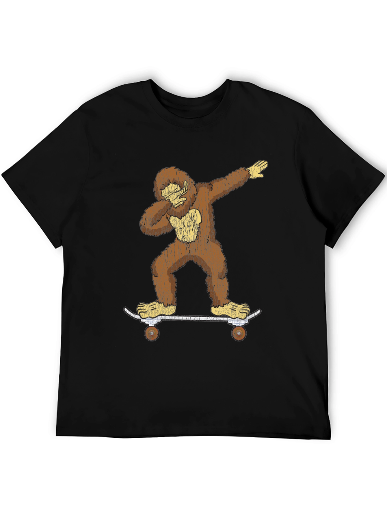 Bigfoot Skateboarder Dabbing Graphic Tee