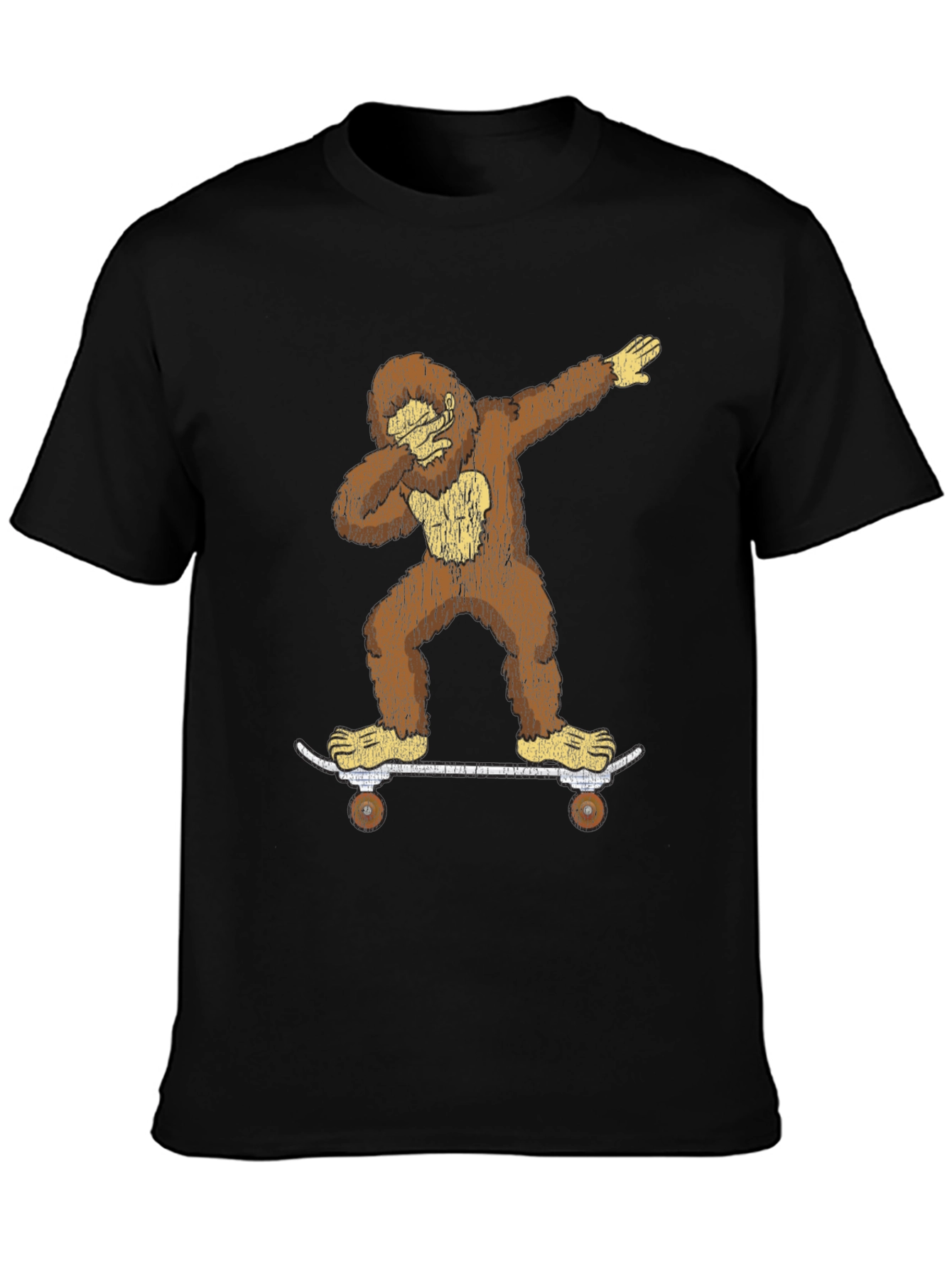 Bigfoot Skateboarder Dabbing Graphic Tee
