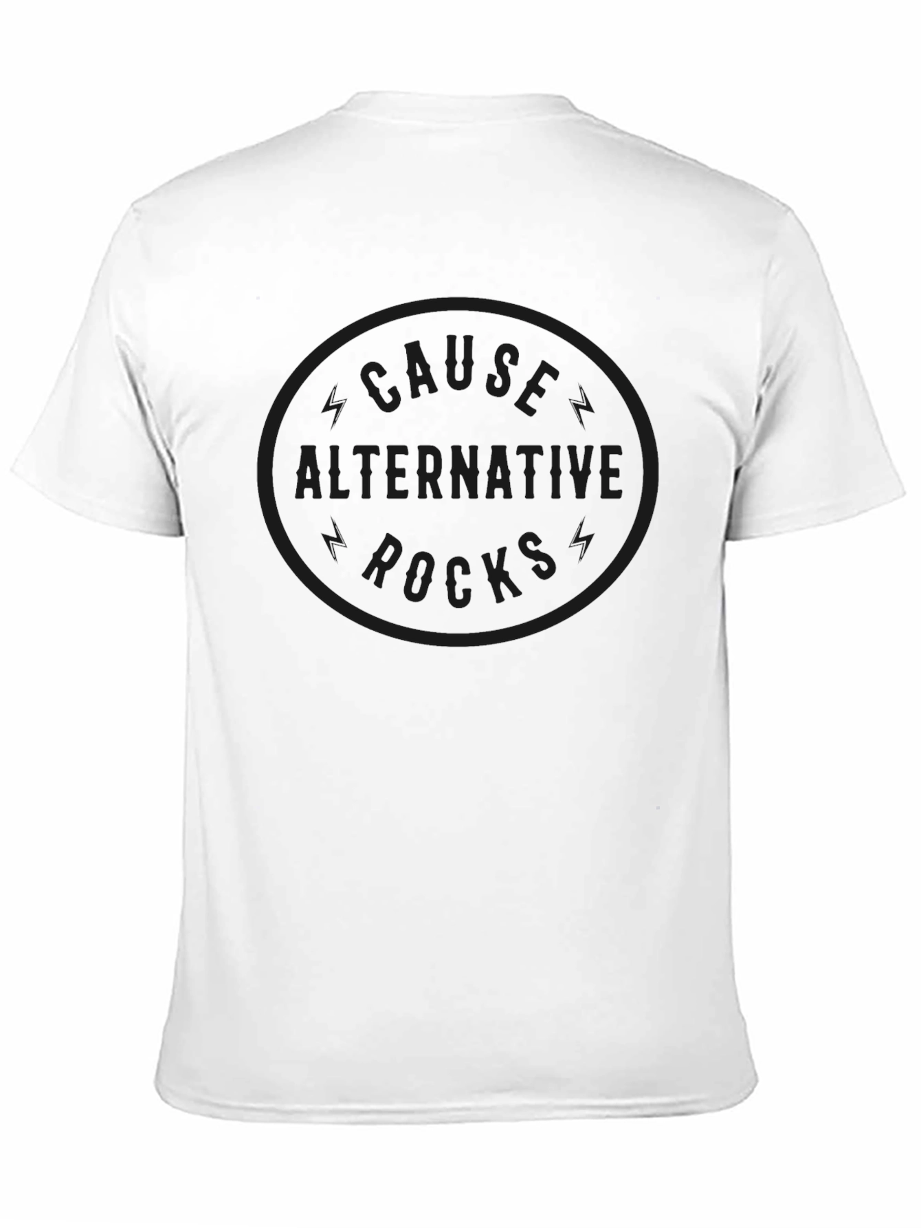 Cause Alternative Rocks Black Crew Neck T-Shirt