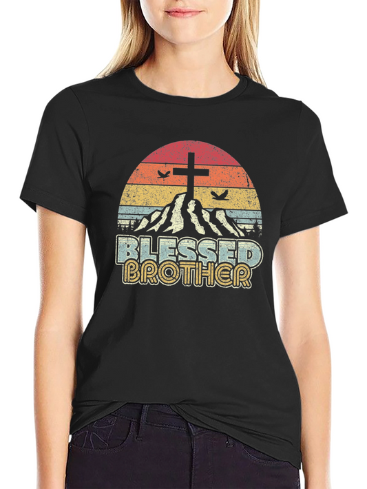 Blessed Brother Christian Graphic Tee - Black