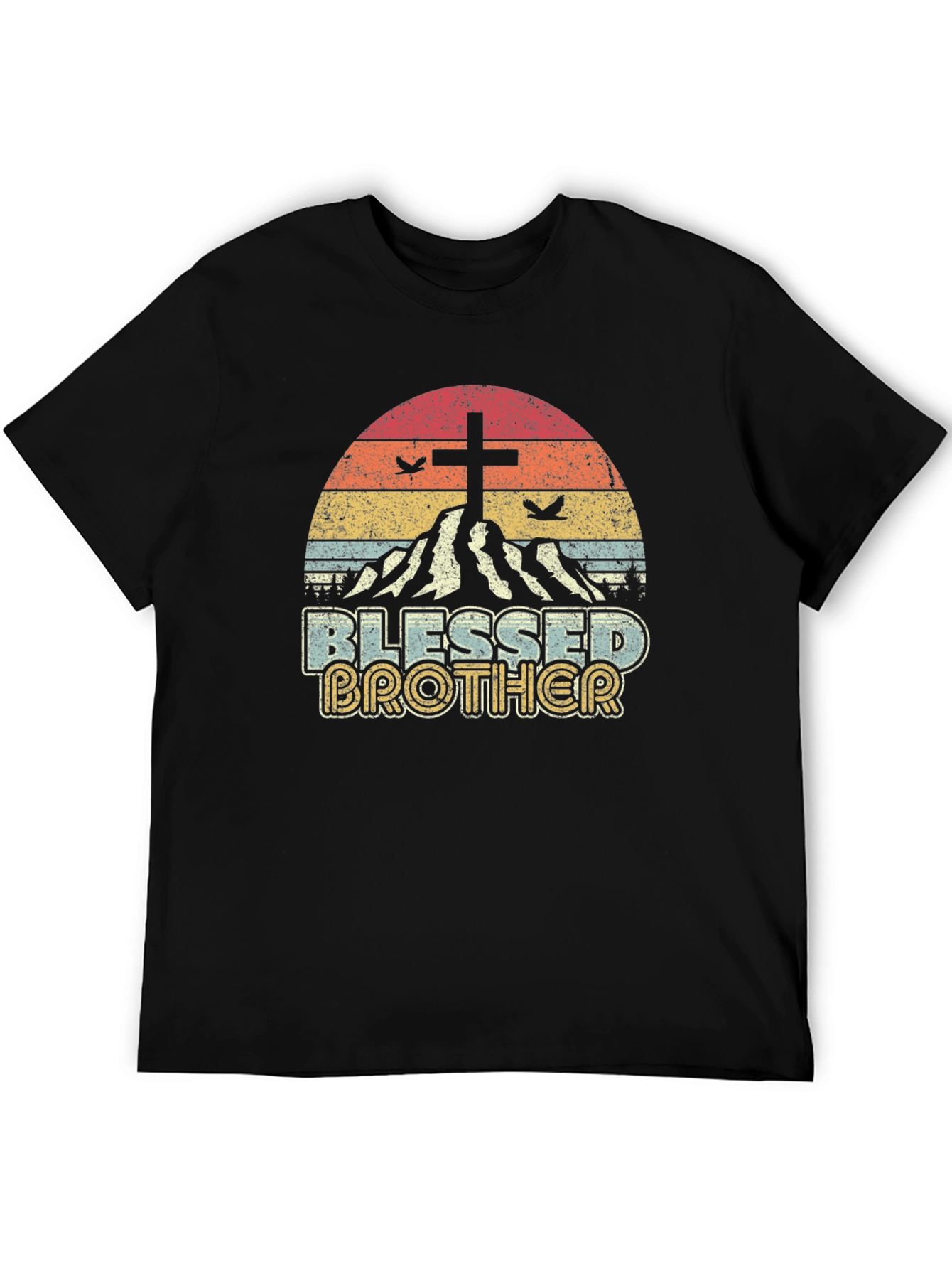 Blessed Brother Christian Graphic Tee - Black