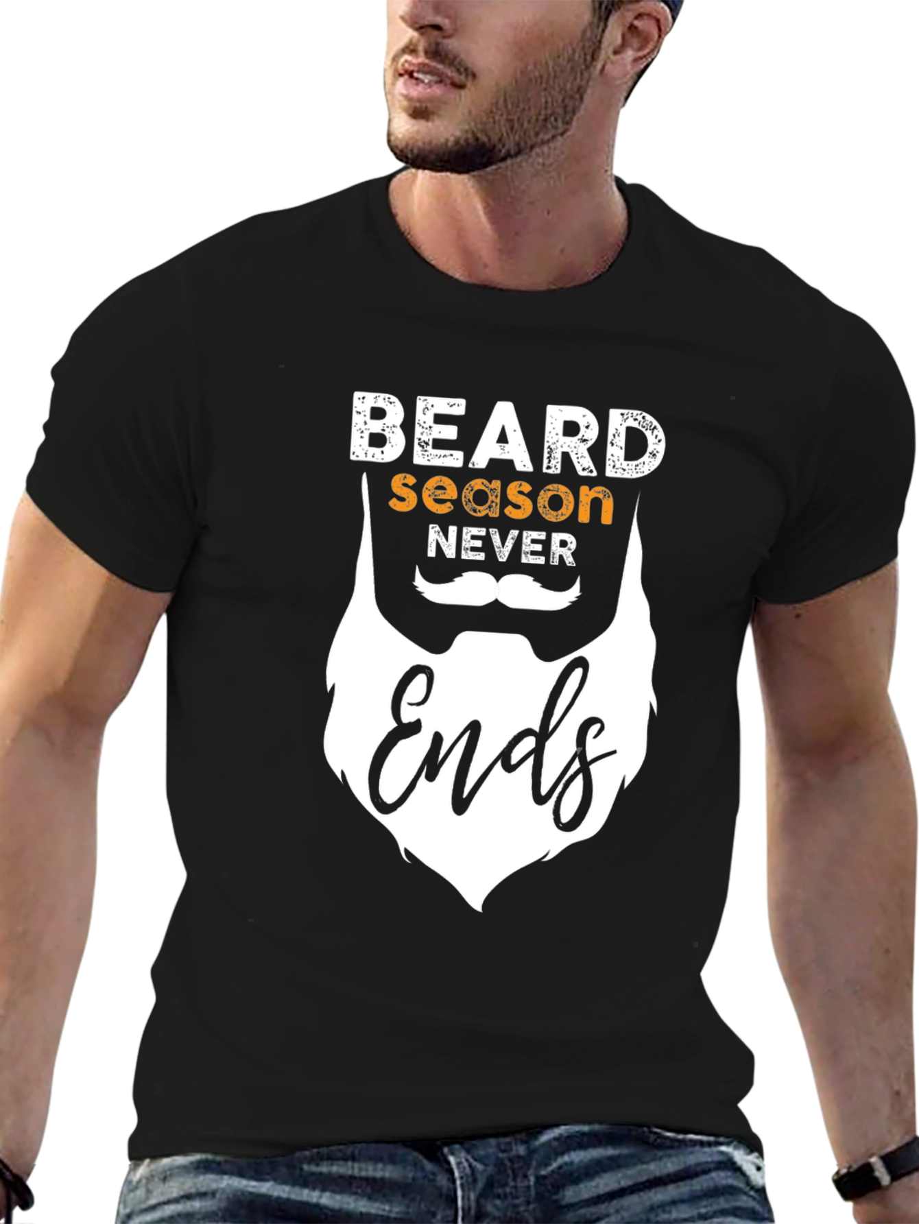 Beard Season Never Ends Graphic T-Shirt